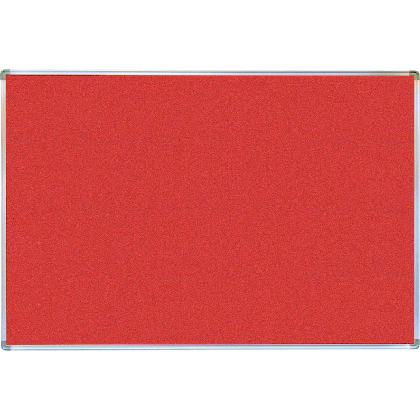 Aarco VIC Cork Bulletin Board with Euroframe Design 36"x48" Hot Salsa ERC3648210 - main